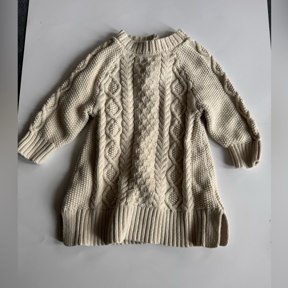 Baby GAP Cream Sweater Dress Knit 6-12mo